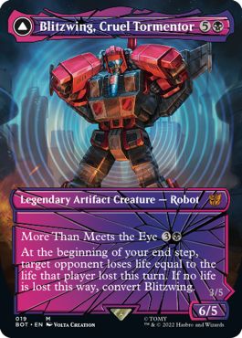(英)卑劣な拷問者、ブリッツウィング / Blitzwing, Cruel Tormentor - 万能襲撃者、ブリッツウィング / Blitzwing, Adaptive Assailant【BOT】 シャッタード・グラス版 No.019
