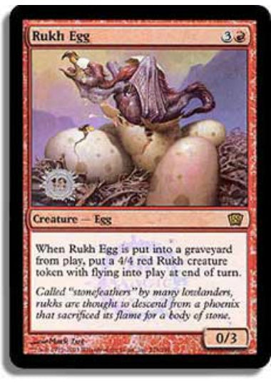 (英)【Foil】ルフ鳥の卵 / Rukh Egg【8ED】プレリリースプロモ No.216