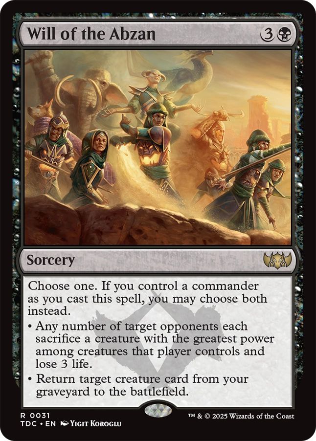 (英)アブザンの意志 / Will of the Abzan【TDC】 No.031