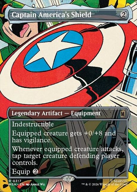 (英)【Foil】キャプテン・アメリカの盾 / Captain America's Shield ★ボーダーレス★(「シーン・カード」) 【MSH】 No.317