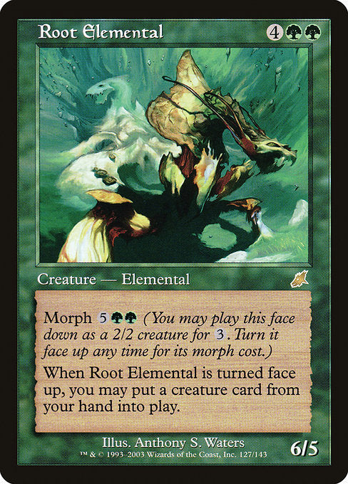(英)【Foil】根の精霊 / Root Elemental【SCG】 No.127