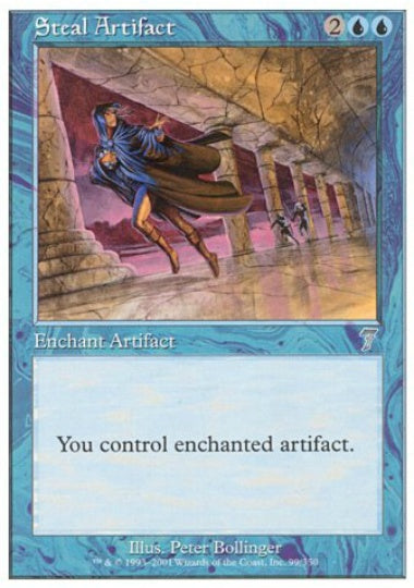(英)【Foil】秘宝奪取 / Steal Artifact【7ED】 No.099