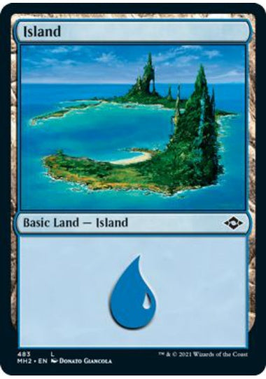 (英)【Foil】島 / Island【MH2】 No.483