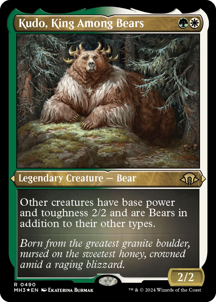 (英)【エッチングFoil】熊の中の王、クードー / Kudo, King Among Bears【MH3】 No.490
