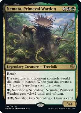 (英)【Foil】太古の番人、ネマタ / Nemata, Primeval Warden【DMU】 No.209