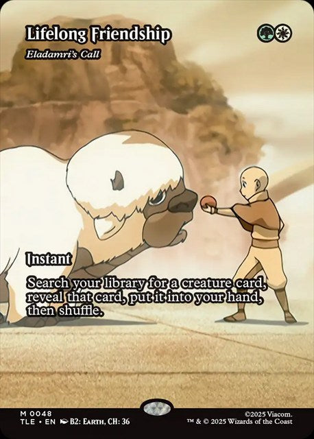 (英)【Foil】一生の友 / Lifelong Friendship[エラダムリーの呼び声 / Eladamri's Call] ★ボーダーレス★(「ソース・マテリアル」カード) 【TLE】 No.048