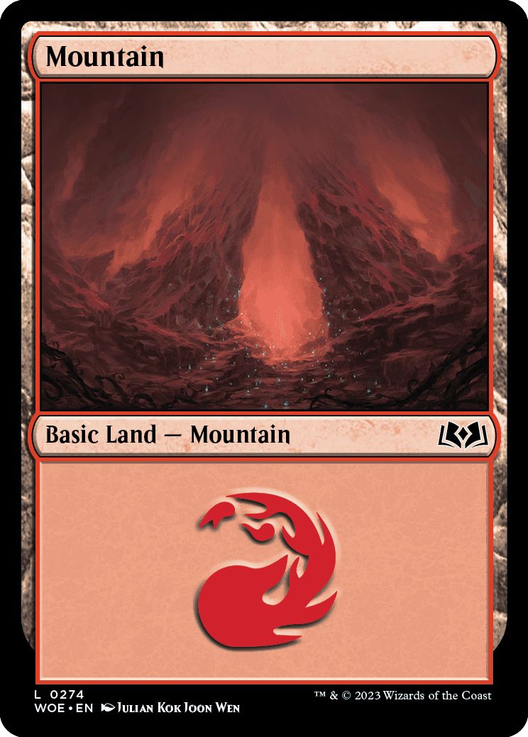 (英)【Foil】山 / Mountain【WOE】 No.274