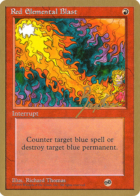 (英)赤霊破 / Red Elemental Blast【PTC】 ProTour NewYork Decks 1996 George Baxter サイドボード 金枠 No.134
