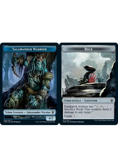 (英)【Foil】サラマンダー・戦士トークン / Salamander Warrior TokenNo.004 - 岩トークン / Rock Token【CMR-TOKEN】 No.011