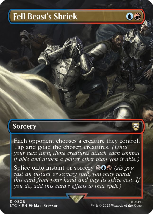 (英)【Foil】Fell Beast's Shriek ★ボーダーレス★(シーン・カード) 【LTC】 No.508