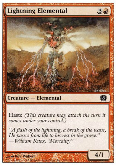 (英)【Foil】稲妻の精霊 / Lightning Elemental【8ED】 No.201