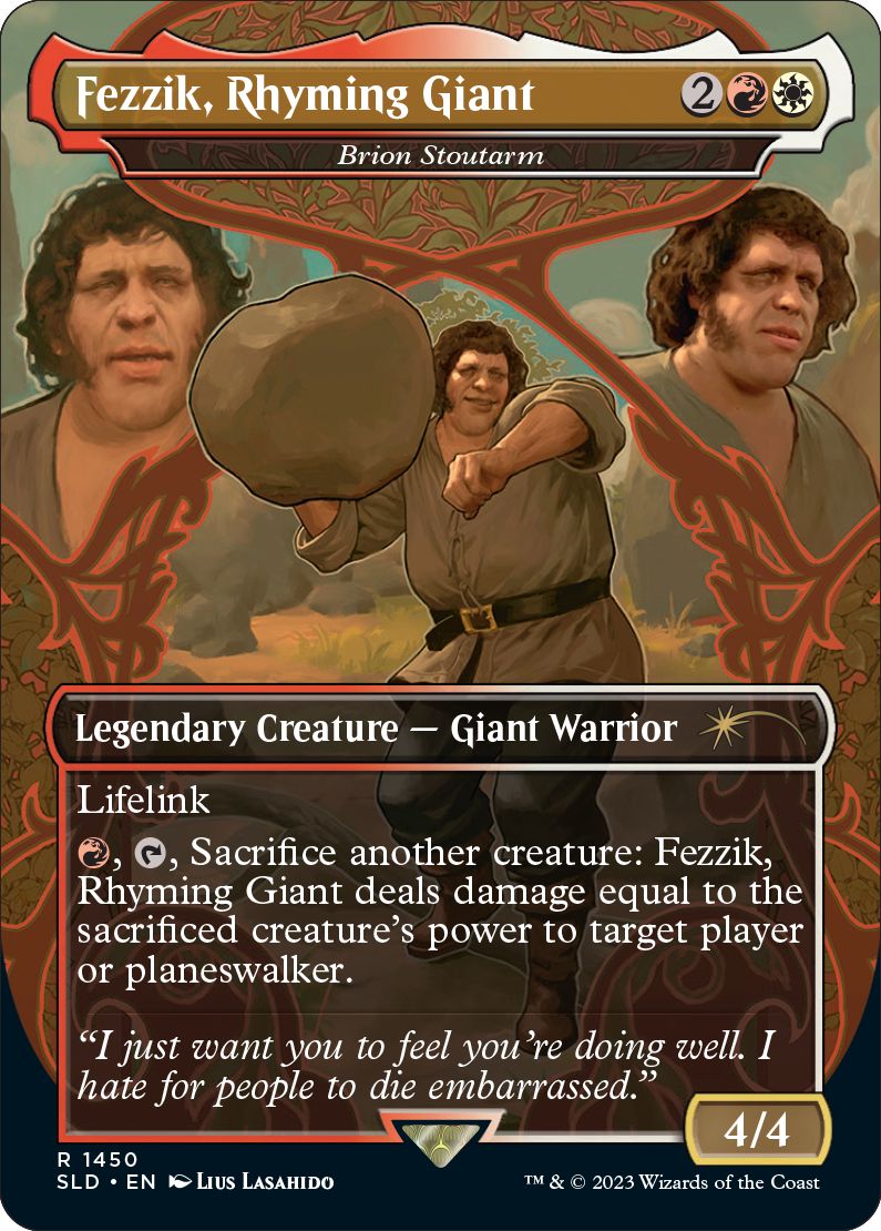 (英)【Foil】Fezzik, Rhyming Giant[豪腕のブライオン / Brion Stoutarm]【SLD】Secret Lair x The Princess Bride No.1450