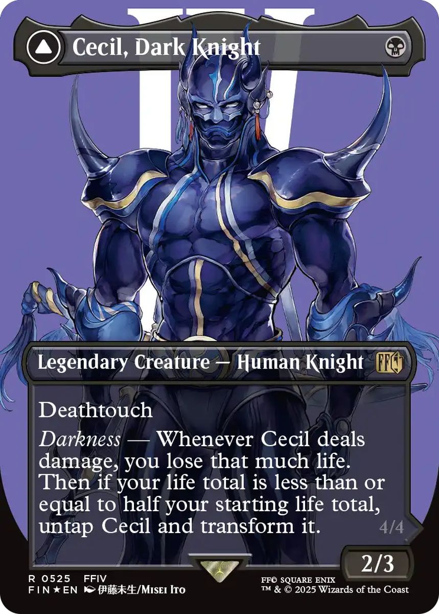 (英)【Surge-Foil】暗黒騎士、セシル / Cecil, Dark Knight - 覚醒のパラディン、セシル / Cecil, Redeemed Paladin ★ボーダーレス★(キャラクター) 【FIN】 No.525