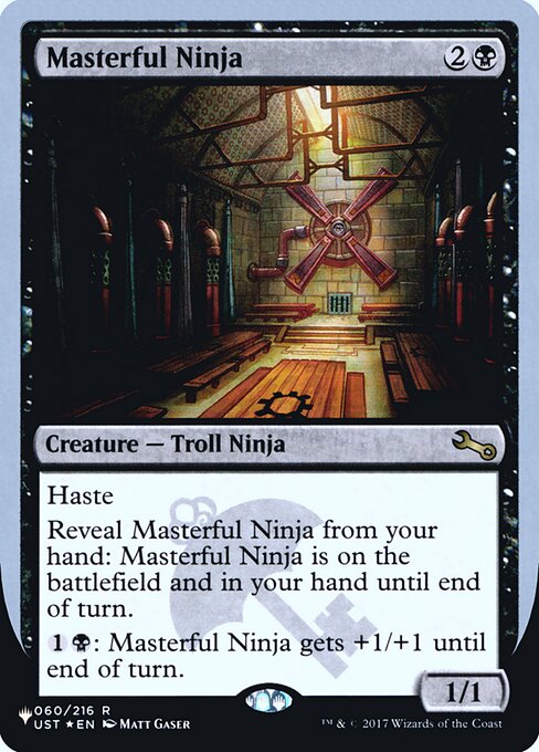 (英)【Foil】Masterful Ninja【UNF-LST】 No.022