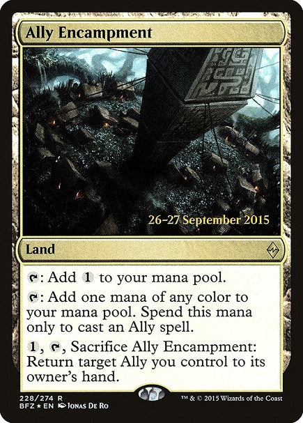 (英)【Foil】同盟者の宿営地 / Ally Encampment【BFZ】プレリリースプロモ No.228