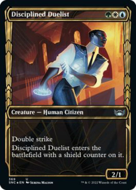 (英)【Foil】規律正しい決闘者 / Disciplined Duelist ★ショーケース枠★(Gilded Foil) 【SNC】 No.369