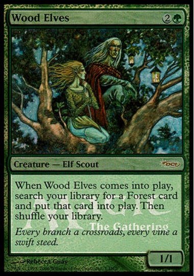 (英)【Foil】ウッド・エルフ / Wood Elves【PRM】ゲートウェイプロモ No.002