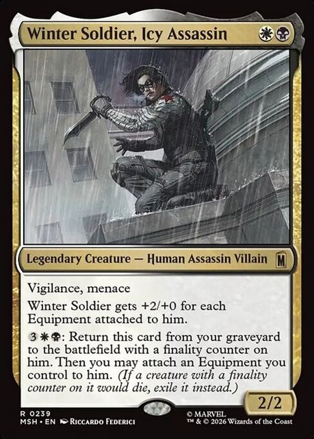 (英)【Foil】冷徹な暗殺者、ウィンター・ソルジャー / Winter Soldier, Icy Assassin【MSH】 No.239
