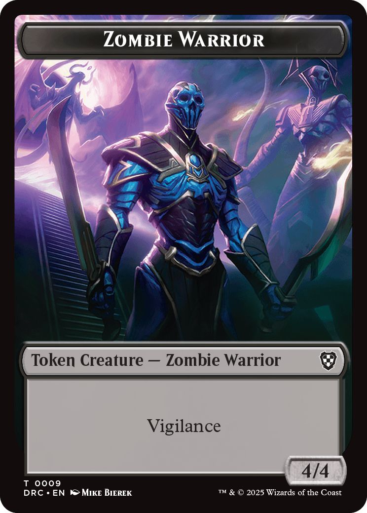 (英)ゾンビ・戦士トークン / Zombie Warrior Token No.009 - ゾンビトークン / Zombie Token【DRC-TOKEN】 No.003