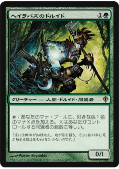 (日)【Foil】ヘイラバズのドルイド / Harabaz Druid【WWK】 No.105