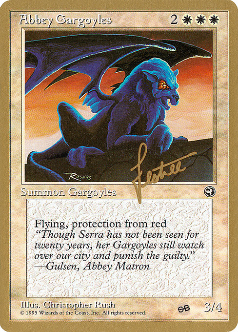 (英)修道院のガーゴイル / Abbey Gargoyles【PTC】 ProTour NewYork Decks 1996 Bertrand Lestree サイドボード 金枠 No.001