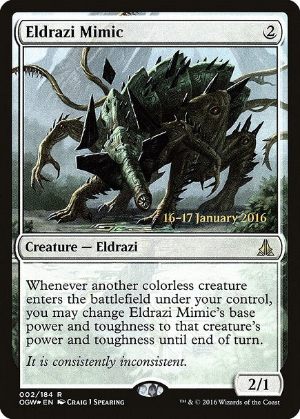 (英)【Foil】エルドラージのミミック / Eldrazi Mimic【OGW】プレリリースプロモ No.002