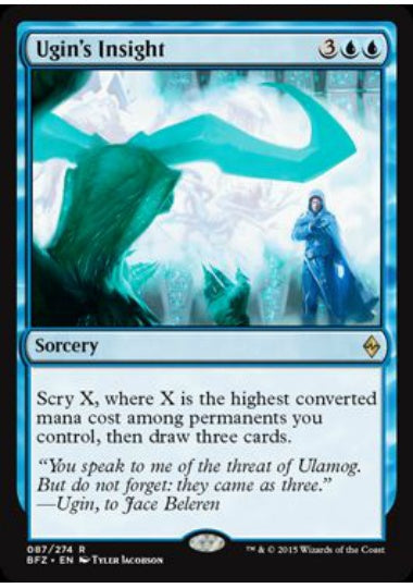 (英)ウギンの洞察力 / Ugin's Insight【BFZ】 No.087