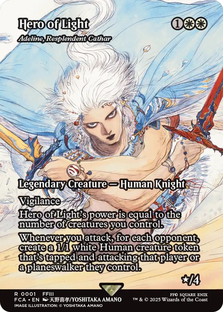 (英)光の英雄 / Hero of Light[輝かしい聖戦士、エーデリン / Adeline, Resplendent Cathar] ★ショーケース枠★(FINAL FANTASY・継承史カード) 【FCA】 No.001