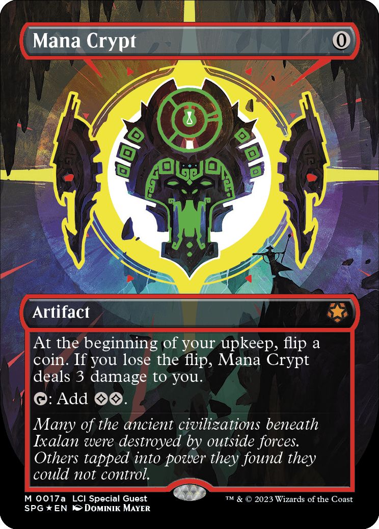 (英)【Cosmium Neon Ink Foil-Three Color】魔力の墓所 / Mana Crypt ★ボーダーレス★(スペシャルゲスト) 【SPG】 No.017a