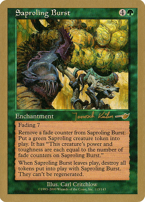 (英)はじける子嚢 / Saproling Burst【WC00】 World Championship Decks 2000 Janosch Kuhn 金枠 No.061