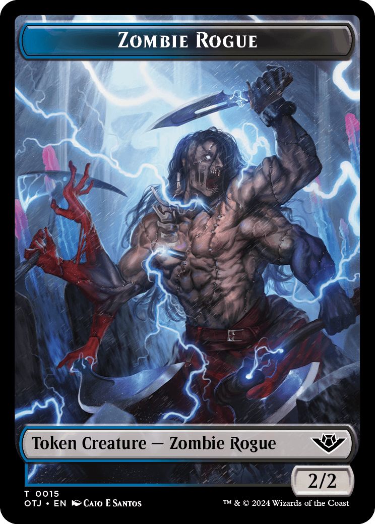 (英)ゾンビ・ならず者トークン / Zombie Rogue Token【OTJ-TOKEN】 No.015