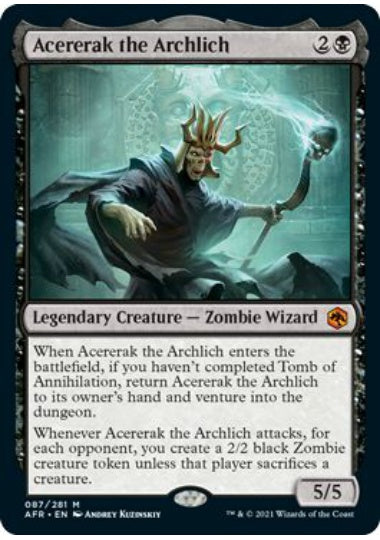 (英)【Foil】アーチリッチ、アサーラック / Acererak the Archlich【AFR】 No.087