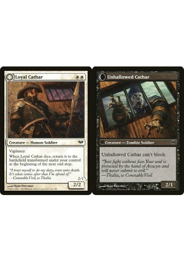 (英)【Foil】忠実な聖戦士 / Loyal Cathar - 不浄の聖戦士 / Unhallowed Cathar【DKA】 No.013