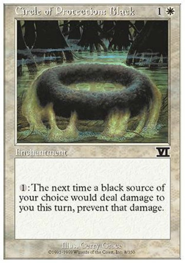 (英)黒の防御円 / Circle of Protection: Black【6ED】 No.008