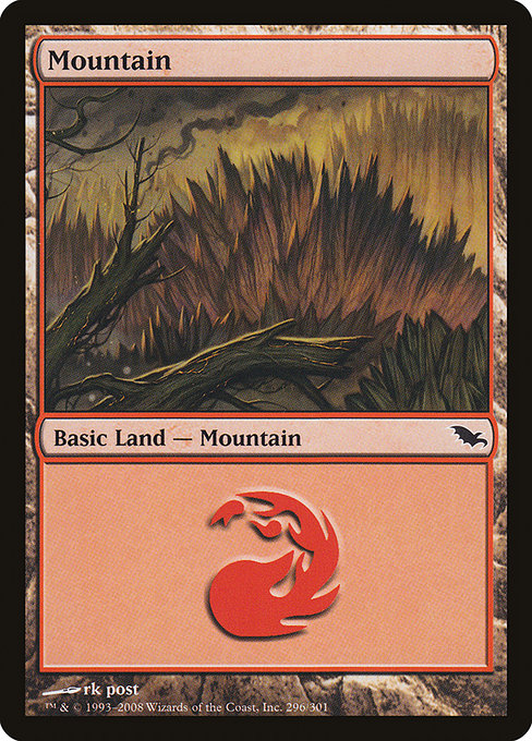(英)【Foil】山 / Mountain【SHM】 No.296
