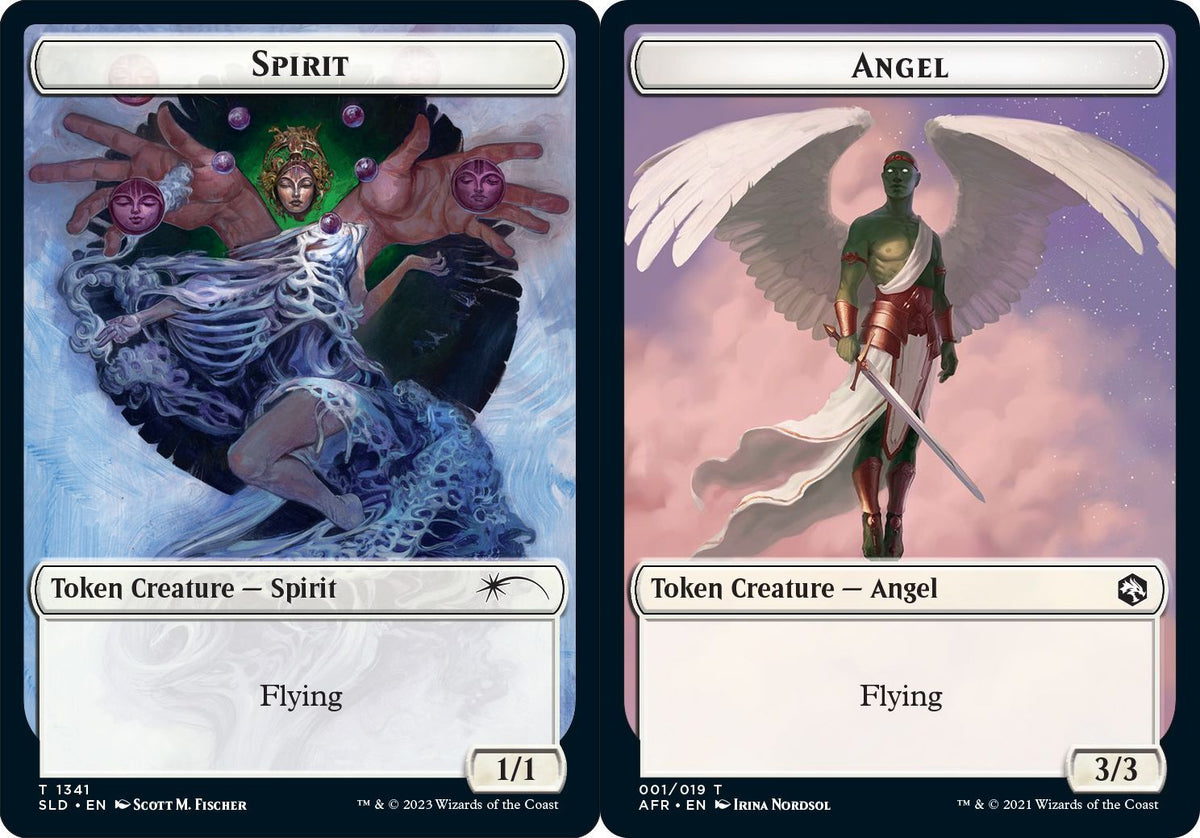 (英)スピリットトークン / Spirit Token No.1341 - 天使トークン / Angel Token【SLD-C23-02】 Angels: They're Just Like Us but Cooler and with Wings No.AFR-001