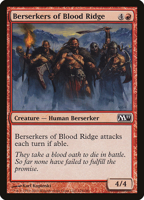 (英)【Foil】血の峠の狂戦士 / Berserkers of Blood Ridge【M11】 No.124