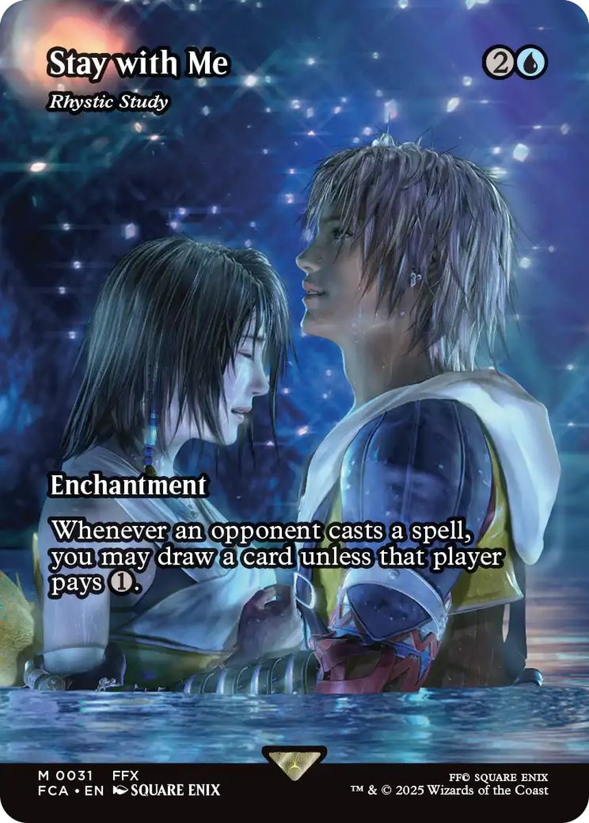 (英)最後まで... / Stay with Me[リスティックの研究 / Rhystic Study] ★ショーケース枠★(FINAL FANTASY・継承史カード) 【FCA】 No.031