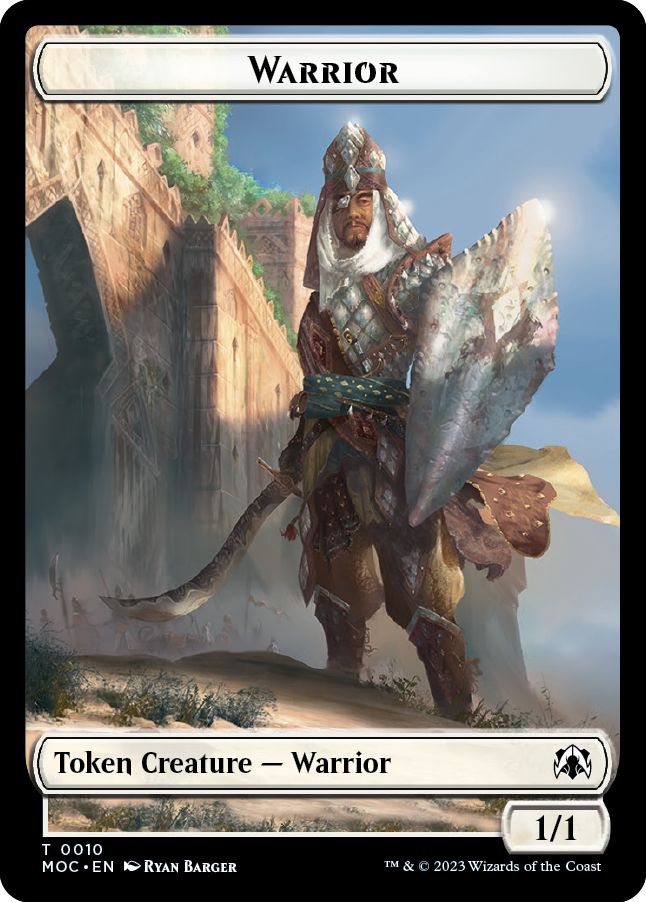 (英)戦士トークン / Warrior Token No.010 - 紋章 - 太陽の勇者、エルズペス / Emblem - Elspeth, Sun's Champion【MOC-TOKEN】 No.043