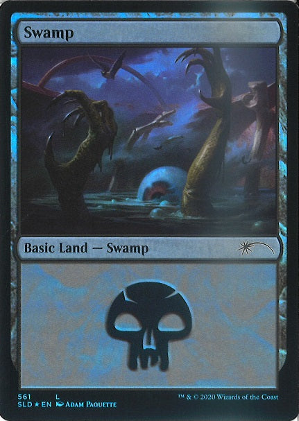 (英)【Foil】沼 / Swamp【SLD】 No.561