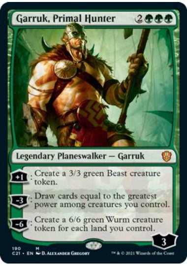 (英)原初の狩人、ガラク / Garruk, Primal Hunter【C21】 No.190