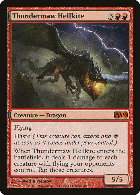 (英)雷口のヘルカイト / Thundermaw Hellkite【M13】 No.150