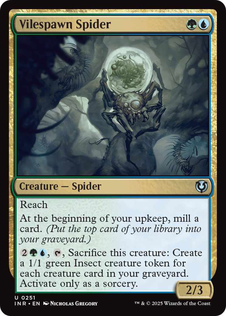 (英)【Foil】堕落産みの蜘蛛 / Vilespawn Spider【INR】 No.251