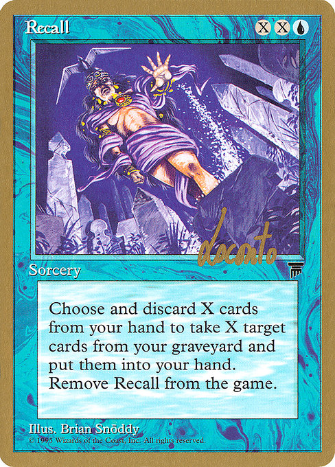 (英)回想 / Recall【PTC】 ProTour NewYork Decks 1996 Michael Loconto 金枠 No.077