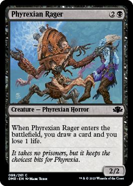 (英)【Foil】ファイレクシアの憤怒鬼 / Phyrexian Rager【DMR】 No.099