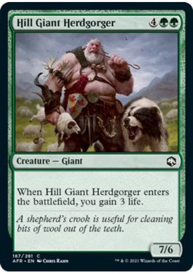 (英)群喰らいのヒル・ジャイアント / Hill Giant Herdgorger【AFR】 No.187