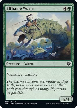 (英)【Foil】エルフェイムのワーム / Elfhame Wurm【DMU】 No.161