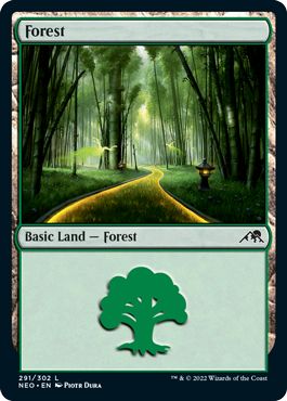 (英)【Foil】森 / Forest【NEO】 No.291