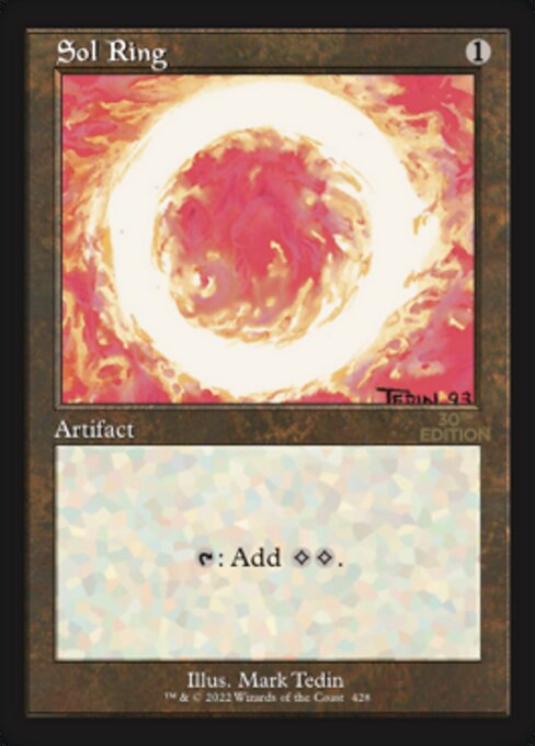 (英)太陽の指輪 / Sol Ring【30A】 旧枠加工カード No.428 ※トーナメントで使用することはできません。