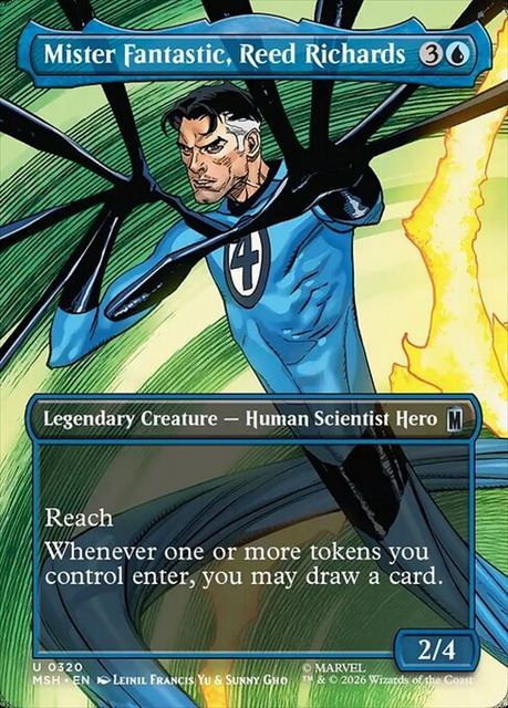 (英)ミスター・ファンタスティック、リード・リチャーズ / Mister Fantastic, Reed Richards ★ボーダーレス★(「シーン・カード」) 【MSH】 No.320